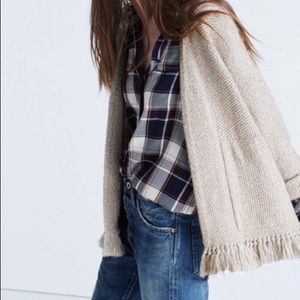Madewell Memento Fringe Cardigan Sweater